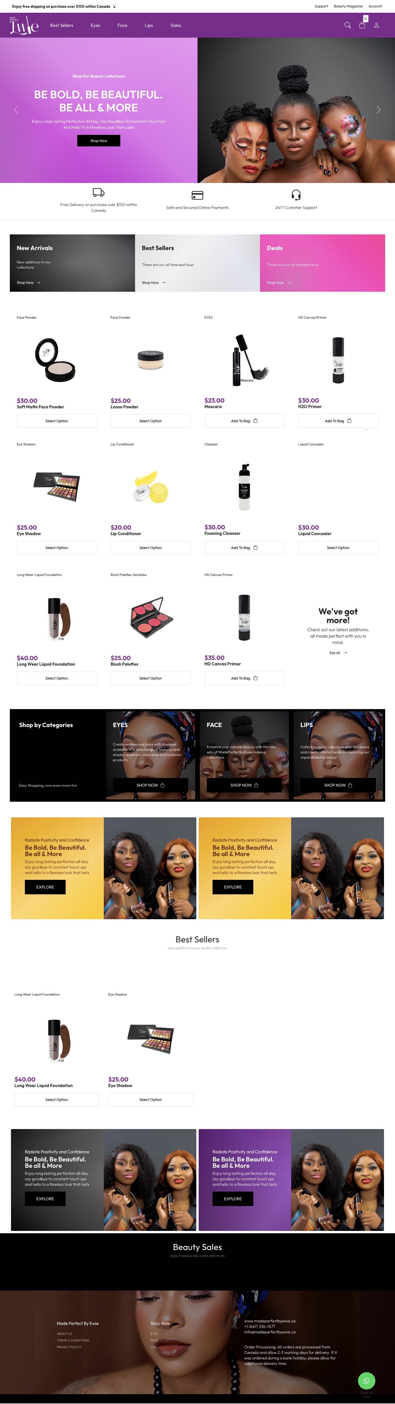 Madeperfectbyewie Ecommerce Website Design